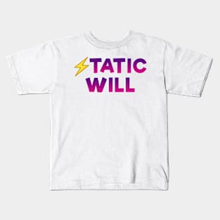 Static will Dark red Kids T-Shirt